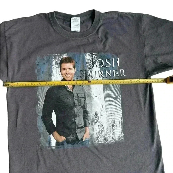 **Final Sale** Gildan Josh Turner Concert Tour T-Shirt Short Sleeve Gray Size M - Picture 4 of 6